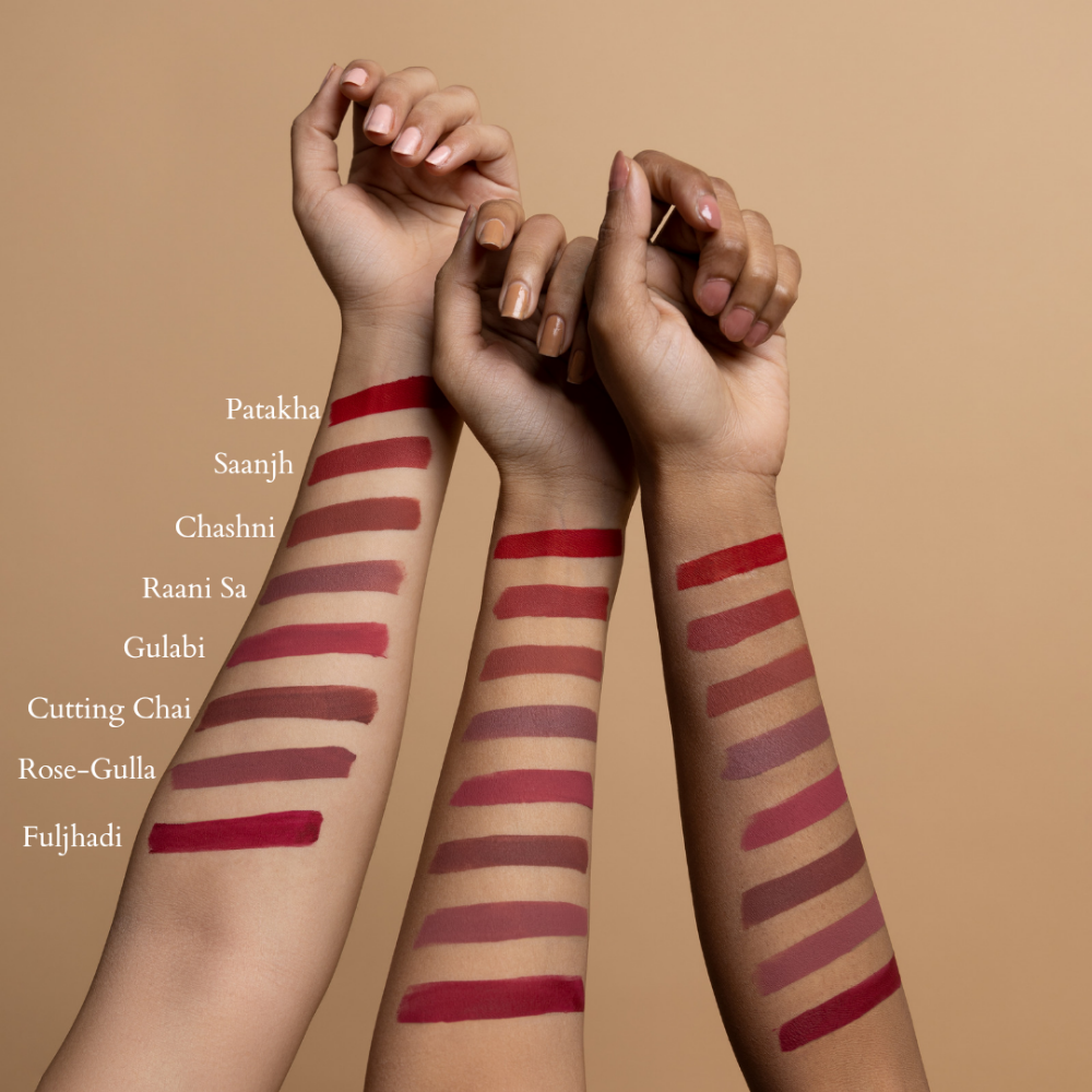 Myhues long-lasting matte lipsticks for Indian skin tone