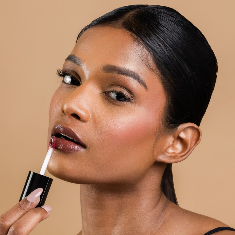 HyGlow Lip Elixirs - best nude brown lip gloss for dusky skin in India online