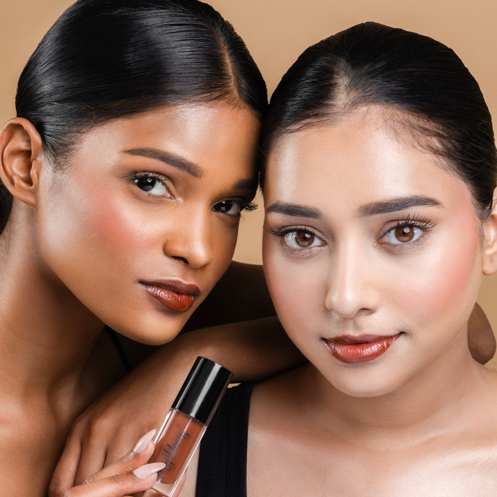 HyGlow Lip Elixir Amya (Caramel Brown) — Lip Oil + Lip Gloss in 1