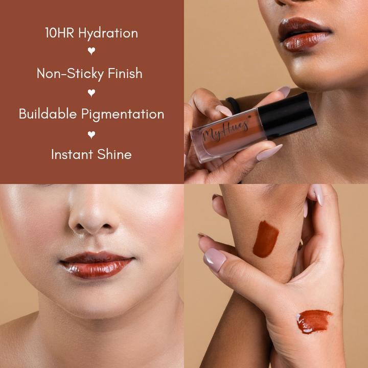 Best brown  Lip gloss for dusky skin tone