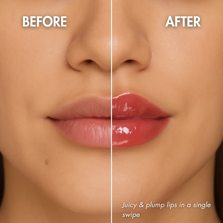 MyHues hydrating non sticky lip gloss for Indian skin tones