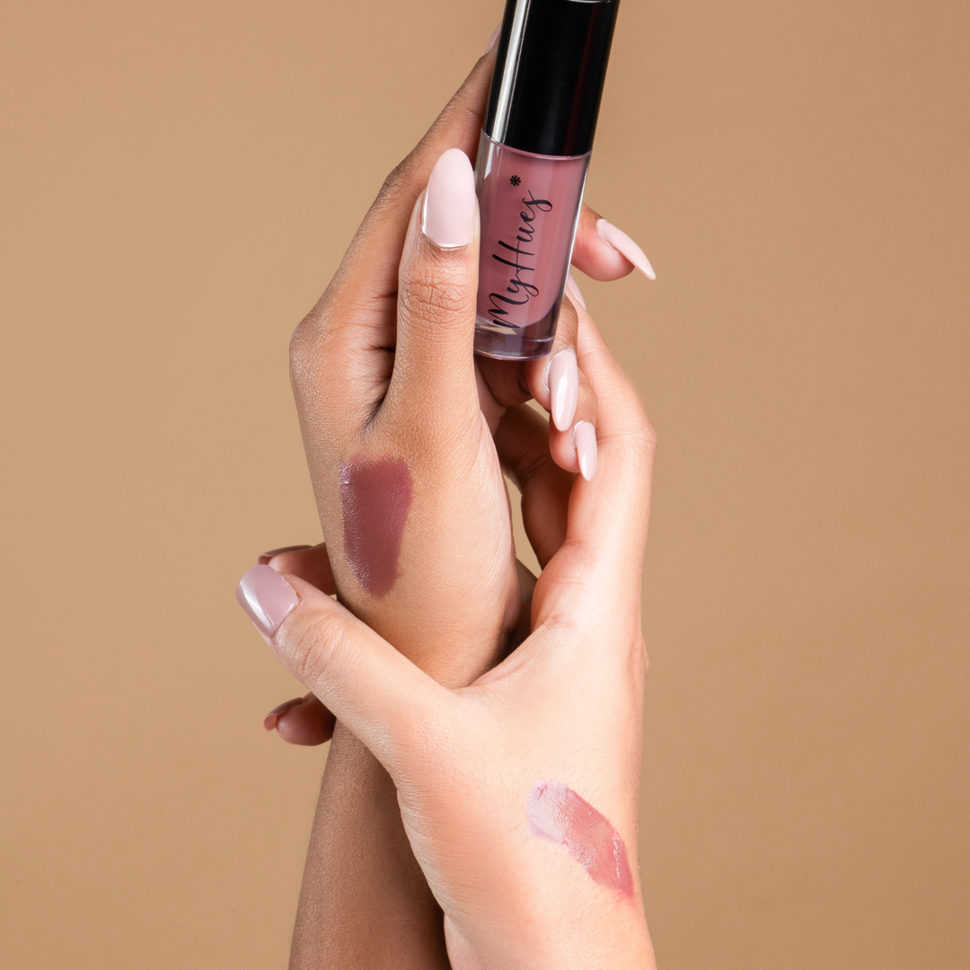 HyGlow Lip Elixir Rooh (Nude Pink) — Lip Oil + Lip Gloss in 1