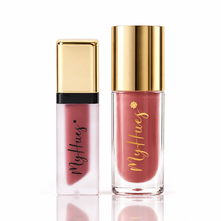 MyHues Duo Lip Comfort Matte Liquid Lipstick and MyHues Lip Gloss 