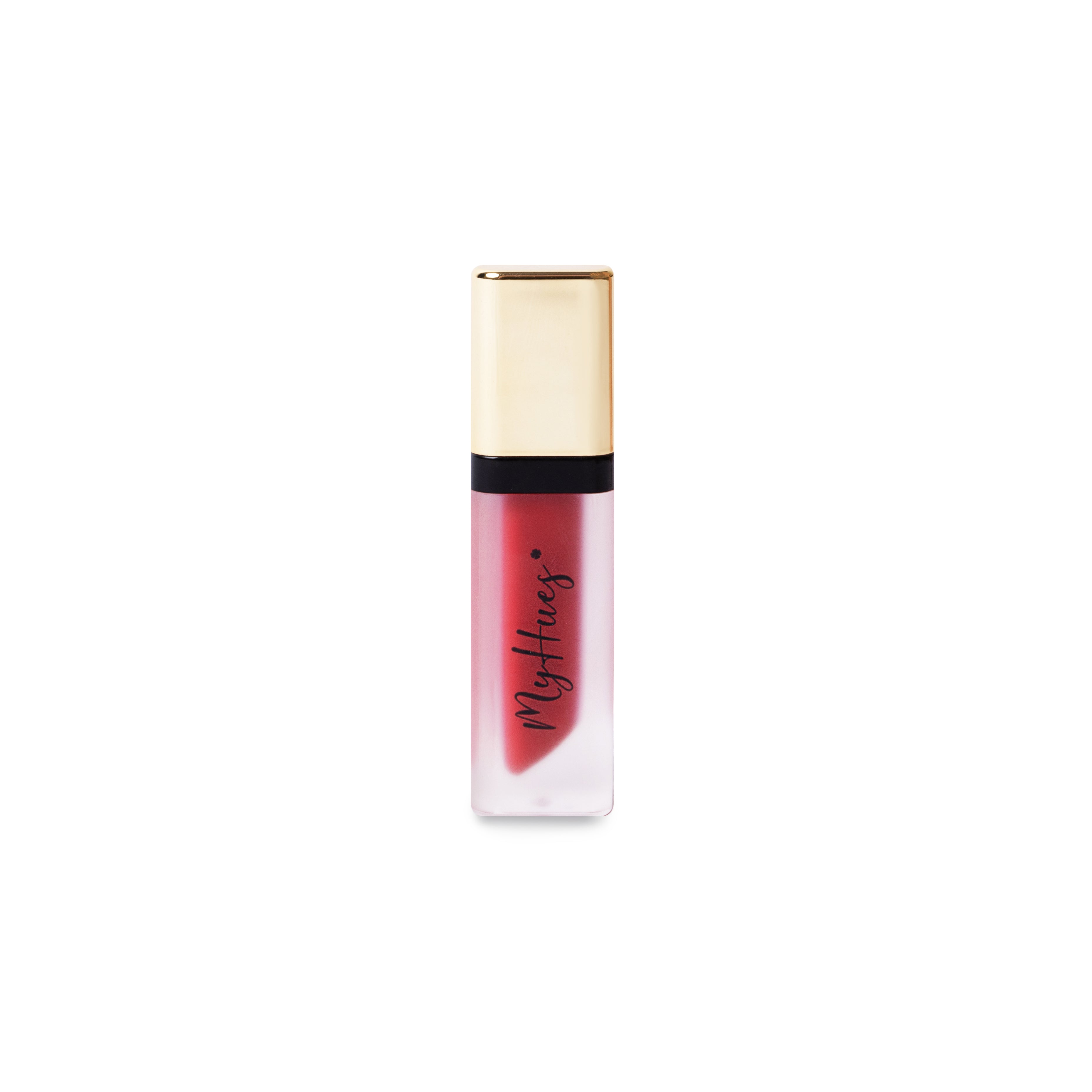 True red lipstick for Indian skin tone : MyHues patakha matte lipstick on dusky skin tone