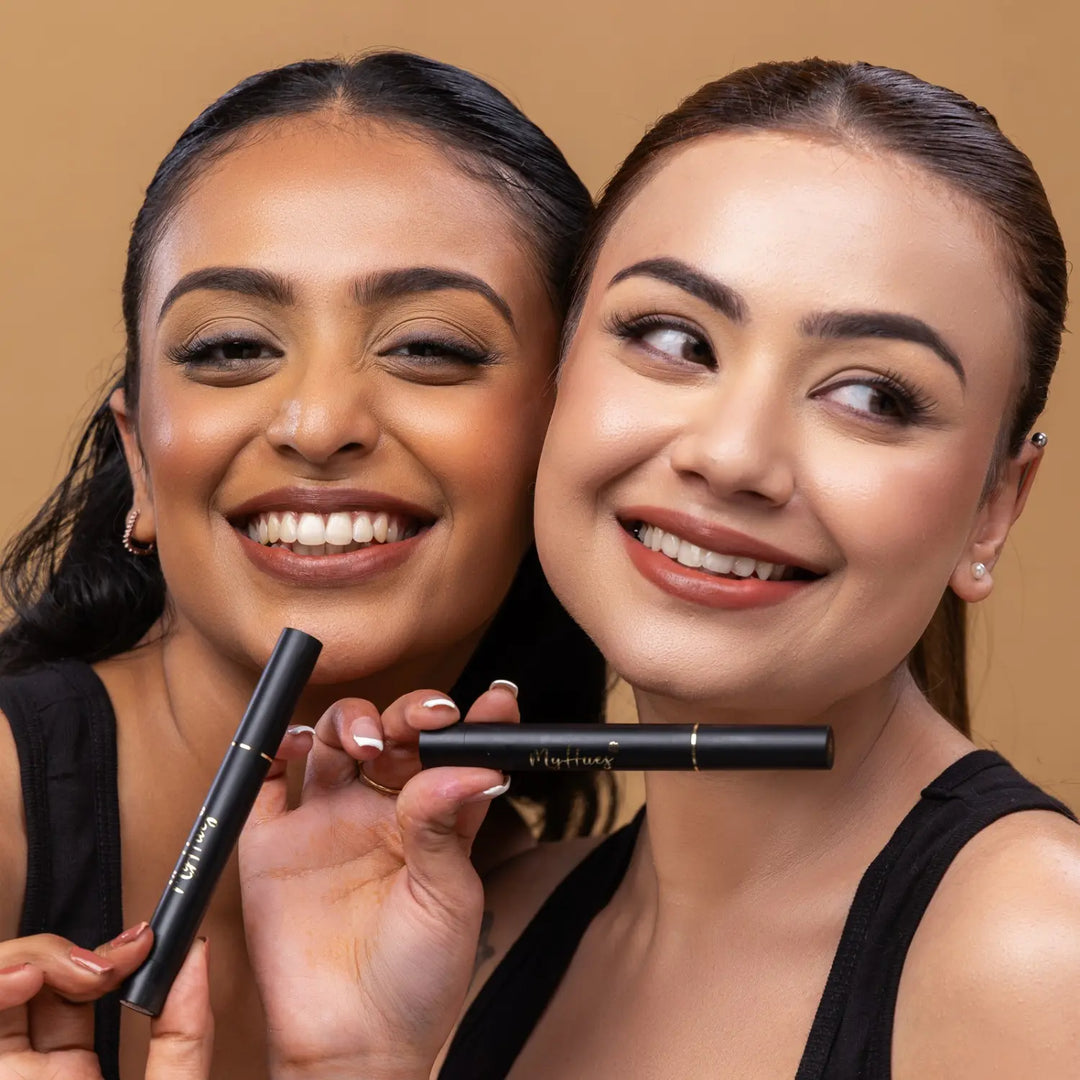 MyHues Colour Smudgestix lip and cheek soft matte lipstick nude brown lip shade for Indian skin tone